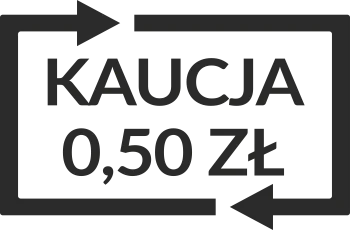 Znak kaucji 0,50 zł na opakowaniu objętym polskim systemem kaucyjnym
